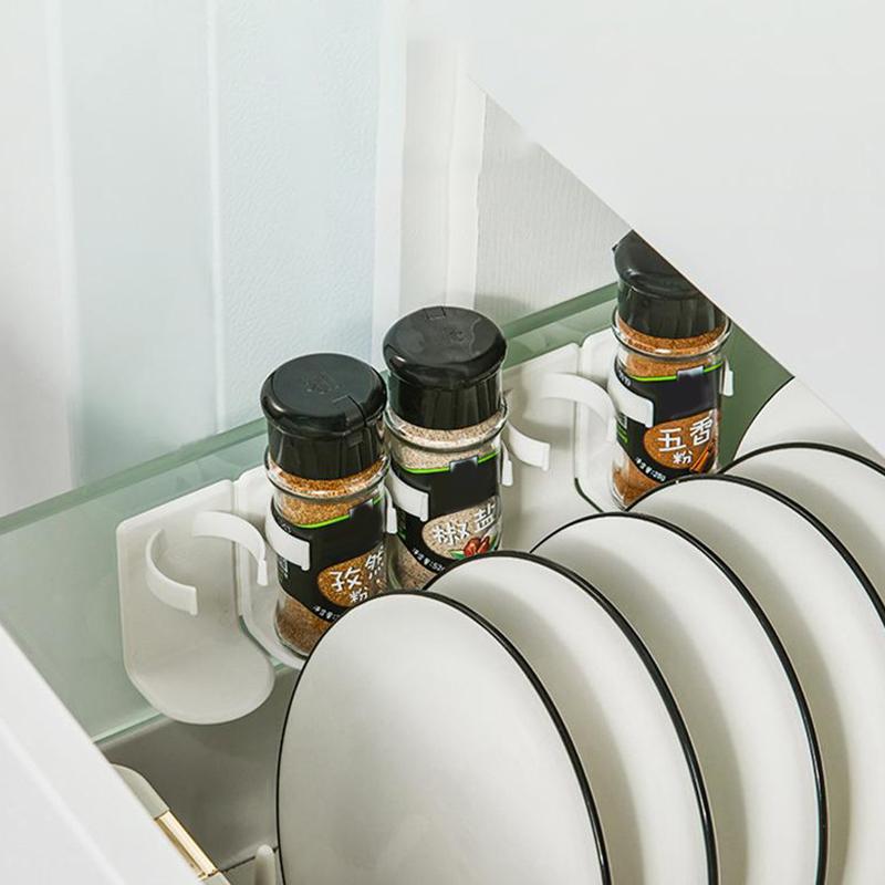 1/2Pcs Kitchen Storage Rack Seasoning Jar Storage Rack Simple Bottle Clip Wall Mount Spice Bottle Stand 5 Hole Ingredient Holder