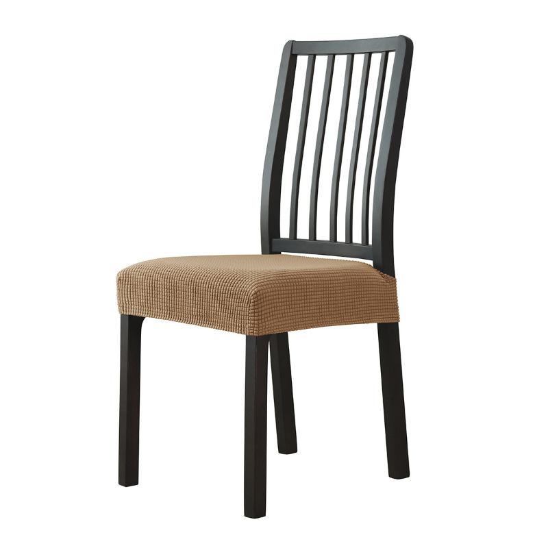 Elastischer Unifarbener Bedruckter Sitzbezug für Überwürfe für Esszimmerstuhl-Schutz Stuhlbezug Dick Stretch Stuhlhülle Kissen