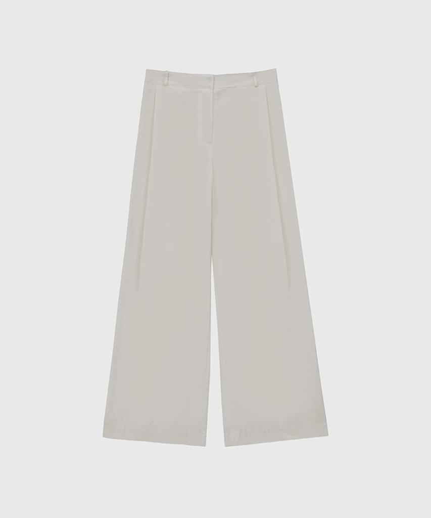 Kwinseulaebis Cooling Rayon Back Banding Semi Wide Fit Trouser Slacks_Pants_3Colors