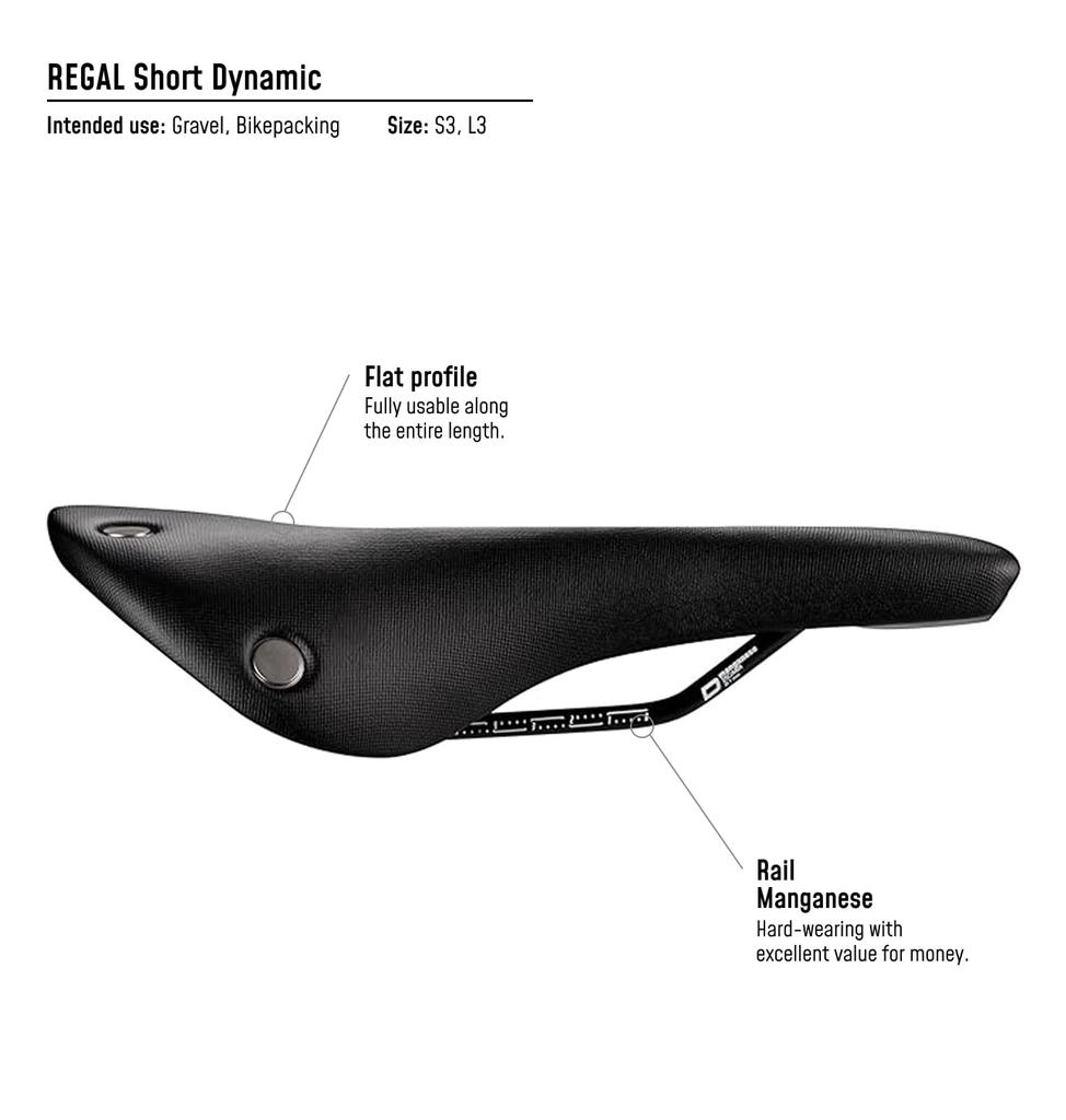 Selle San Marco Regal Short Dynamic Wide Bicycle Size L3 165mm W x 255mm L Open-Fit Saddle, - (Product Code 496MW401)