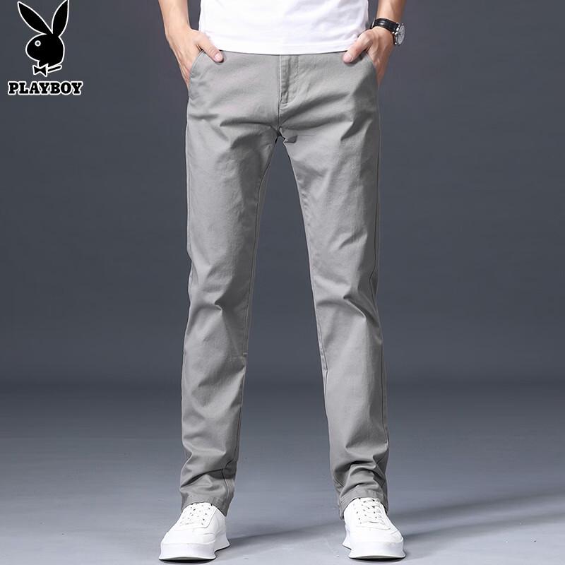 Playboy Men's Straight Fit Casual Trousers