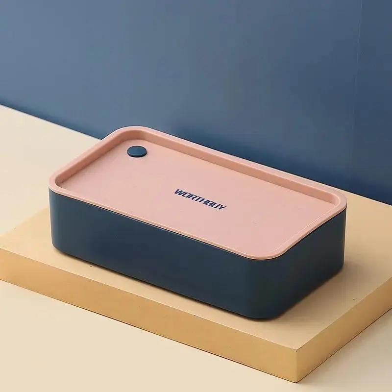 Portable Lunch Box for Kids School Microwave Plastic Bento Box with Movable Compartments Salad Fruit Food Preservation Container