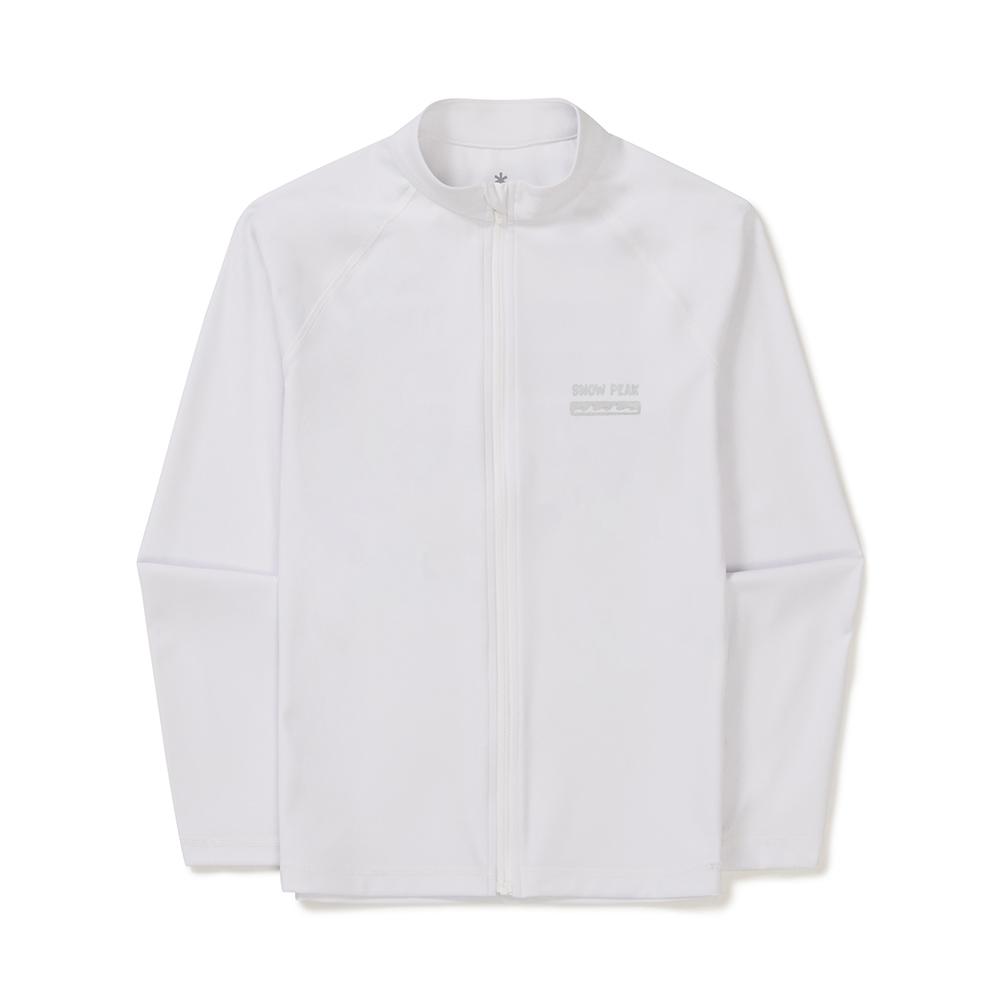 [Snowpeak] Water Women's Semi-Crop Zip-up Rashguard White (S25MWWSW05)