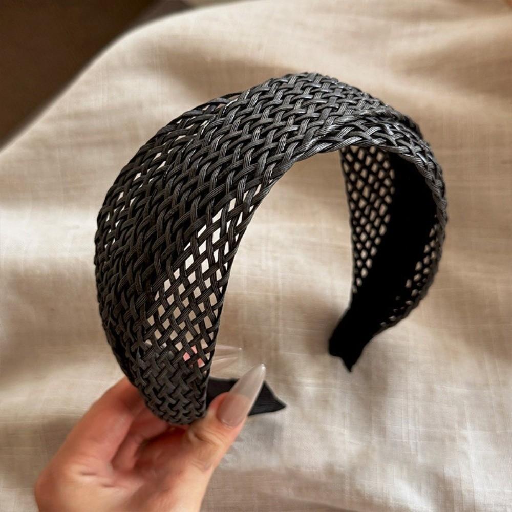 Elegant Wide Brim Hair Hoop Bohemian Style Hair Band High Quality Cross Knotted Headband for Women