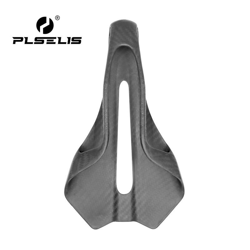 PLSELIS Carbon Fiber Bicycle Saddle Lightweight Ergonomic Hollow Nose Breathable Mountain Bike Seat PS-3001A