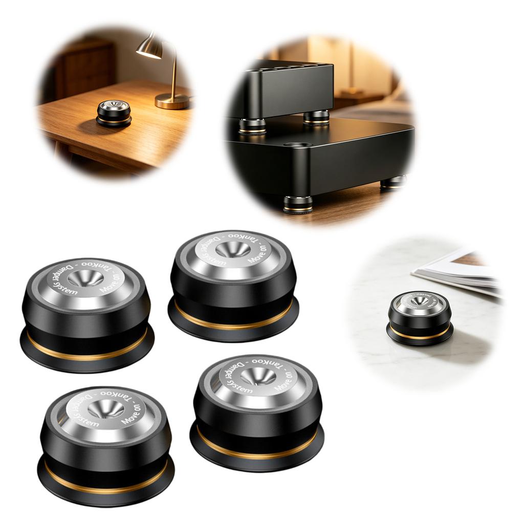 Lautsprecher Entkopplungsständer Füße Edelstahl Stoßdämpfer Füße Pads 63x26mm Universal für HiFi Plattenspieler Subwoofer Verstärker
