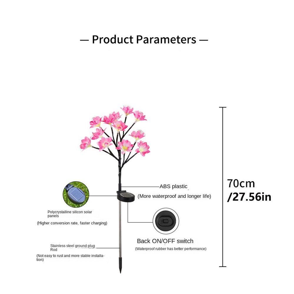 Plug-in Landscape Lawn Lamp Waterproof Garden Lights Creative Flower Solar Floor Lamp  Courtyard