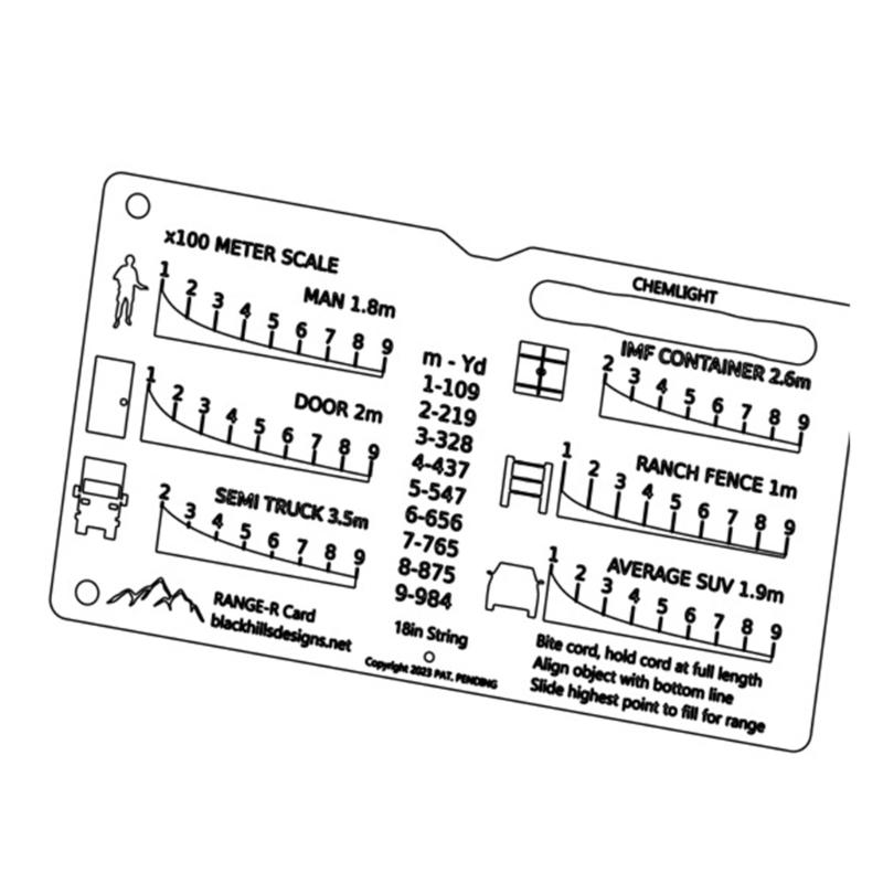 

Durability Ranges Finders Card Versatiles Ranges Finders Card Pocket Analog Meter for Outdoor Hunting