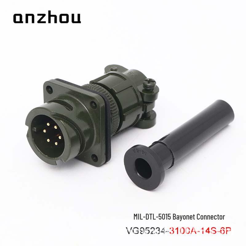 6-Pin VG95234-14S-6S Bayonet US Military Standard Connector CA06COME-14S-6P