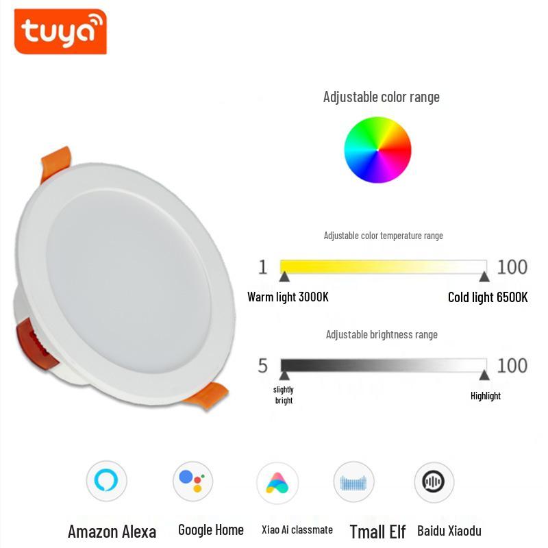 Smart Bluetooth LED Downlight with Tuya App Voice Control