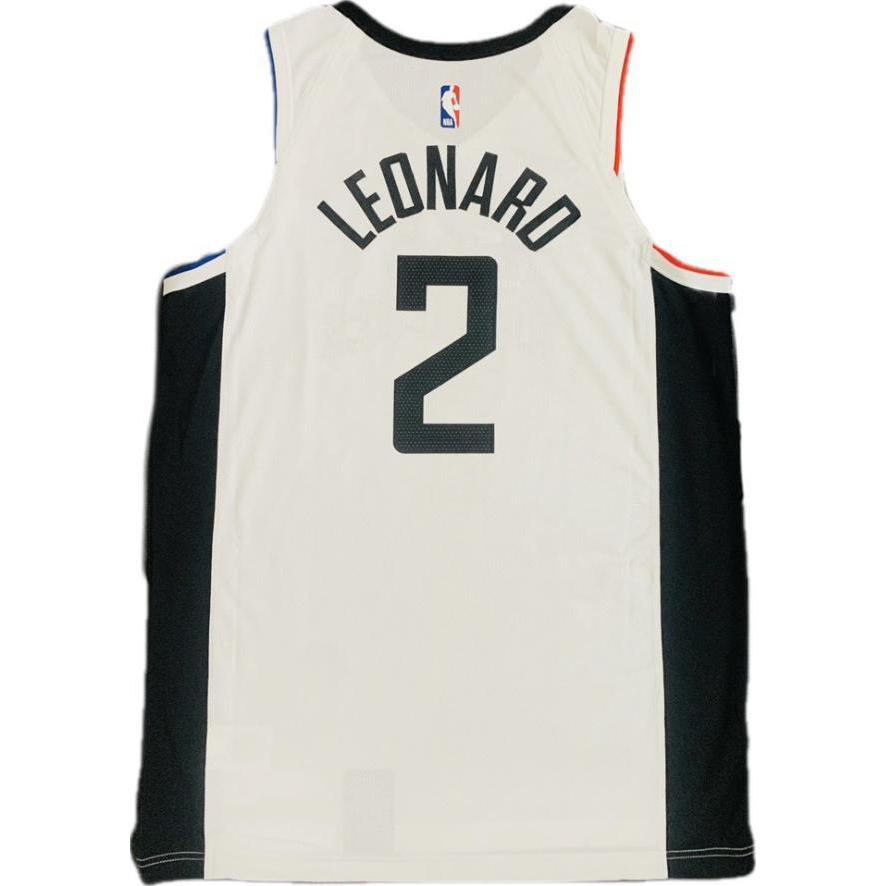 Nike X NBA Collaboration Letter Print Logo Home 19-20 Season Los Angeles Clippers 2 Leonard AU Player Edition Basketball Jersey Men Jersey AV4581-101