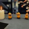 Halloween Cartoon Pumpkin Figurine Creepy Pumpkin Man Resin Statue Sculpture Holiday Party Desktop Decoration Ornament