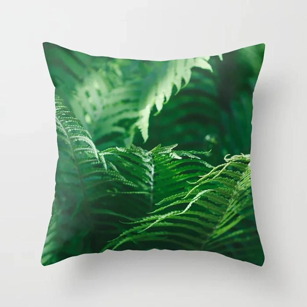 Green Plant Leaf Pillowcase Car Ornaments Office Living Room Home Pillowcase