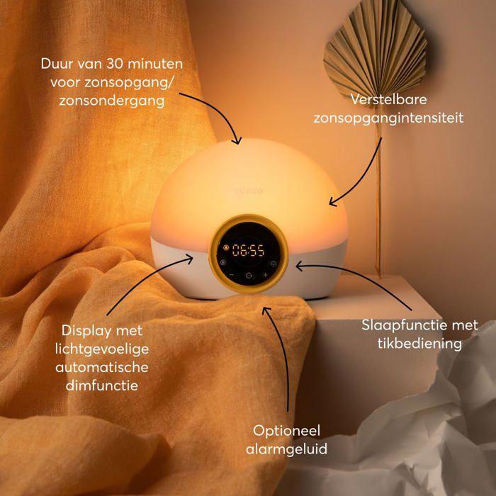 Réveil simulateur d'aube - lumie - nbcku-2000 - led mixtes - éclairage progressif - certifié médical