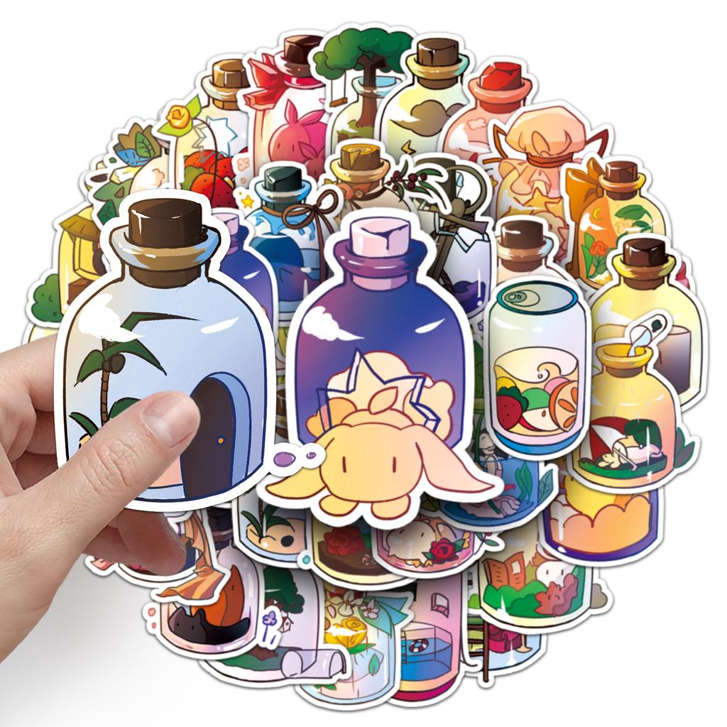 50 Bottles In The World Graffiti Personalized Cartoon Guka Hand Account Decoration Mobile Phone Case Suitcase Sticker Waterproof