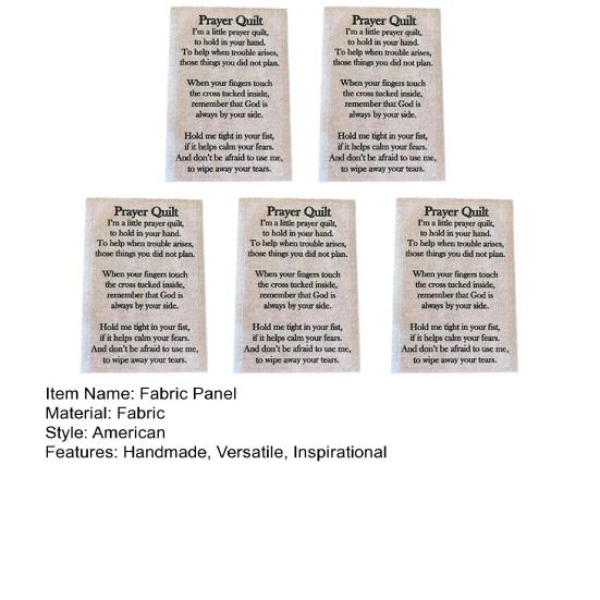 Panouri Textile pentru Pătură de Rugăciune Versete Inspiraționale Pre-Imprimate pe Material de Bumbac Proiect de Cusut Creștin pentru Biserică și Caritate