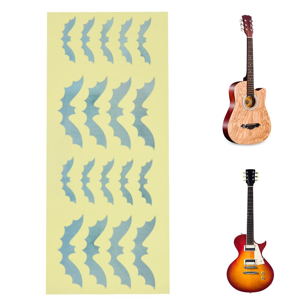 Bat Pattern Guitar Fretboard Decor Inlay Stickers Adhesive Marker for Acoustic Electric Guitar