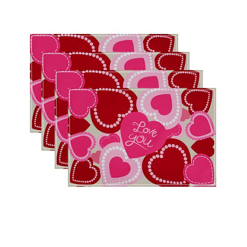 Christmas Linen Table Mats: Festive Print, Stain-Proof & Heat-Resistant