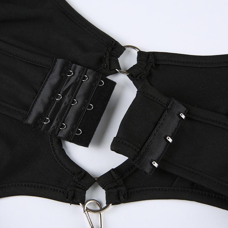 Kombinéza pro ženy Nepravidelné vyhloubené body Body Pásek Sváteční párty Dámské Romper Plavky