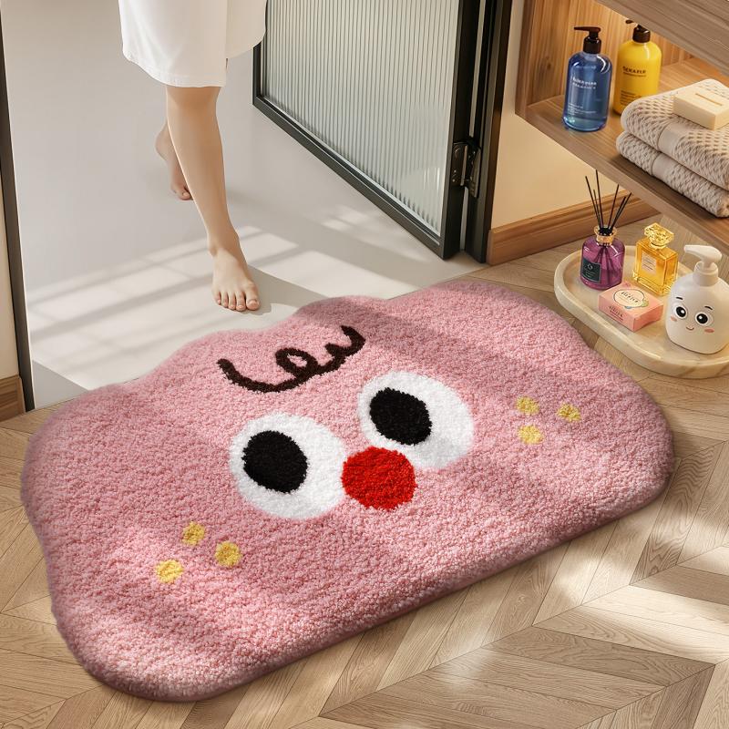 Special Shaped Cartoon Meme Floor Mat Soft Absorbent Non Slip Carpet Bathroom Entry Bedroom Home Decor Doormat