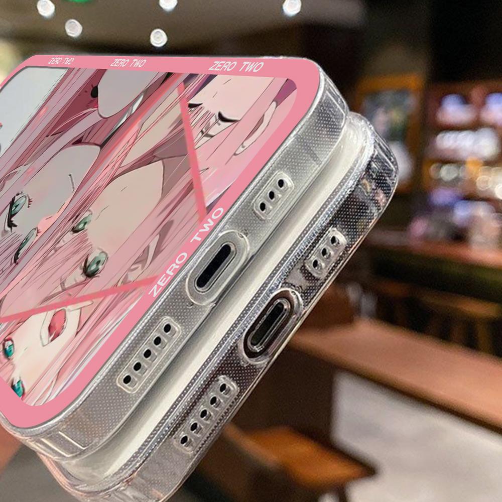Zero Two Darg In the FranXX Anime Phone Case For iPhone 15 14 13 12 11 Mini Pro Max X XR XSMax 7 8 Plus SE Transparent Cover