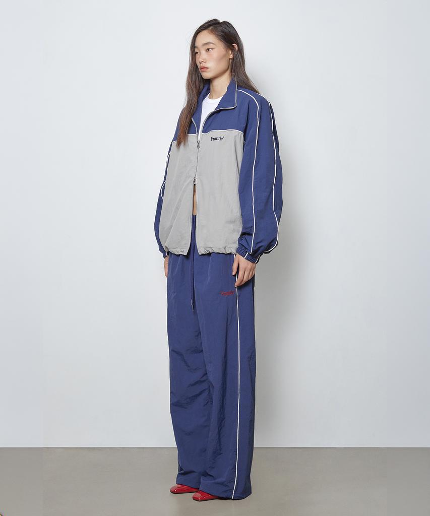 FRANTICSERVICE Classic Trimmed Windbreaker - Navy