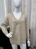 2025 European & American Loose V-Neck Pullover Sweater for Women - New Casual Knitwear Style