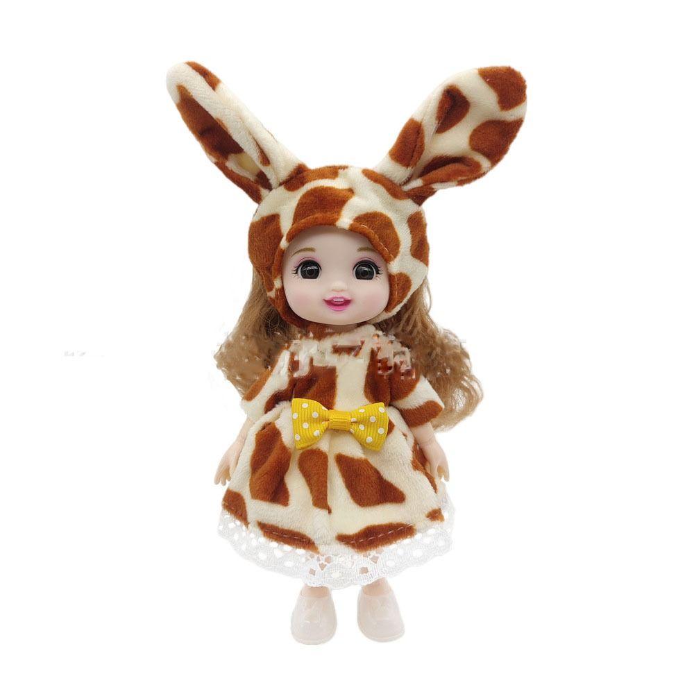 

Fashion Doll Clothes 6 Styles Doll Plush Skirt DIY Girls Toys Clothes Suit 16~17cm Doll