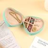 Heart-Shaped PU Leather Jewelry Storage Box for Stud Earrings - Portable and In Stock
