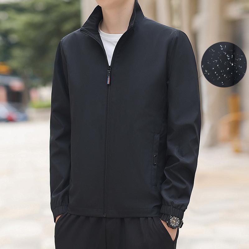 

Spring and Autumn Thin Ins Trend Brand Versatile Youth Loose Lapel Baseball Jacket 5XL чорний