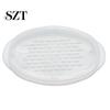 Microwaveable Fish Plate Steamed with Transparent Cover Steamer Pan Cooking Dish for Home Kitchen