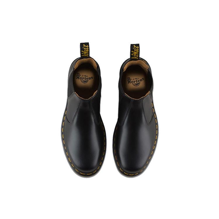 Dr. Martens Dr.Martens 2976 Yellow Stitch Smooth Leather Chelsea Boots 'Black' Men's 22227001