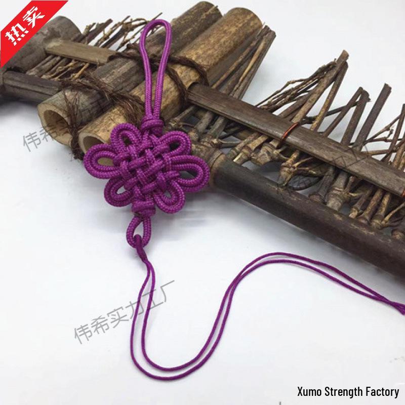 Handmade Chinese Knot Car Pendant with Double Rayon Tassels - Year of the Horse Design