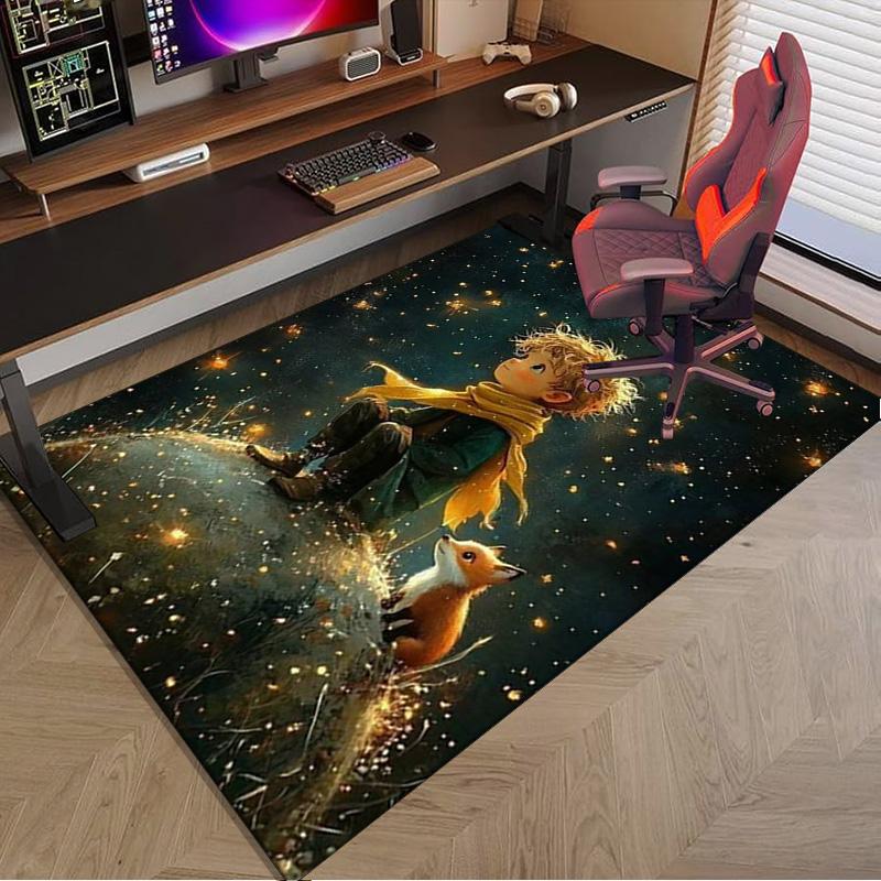 Prince's Nightly Embrace Carpet, Chair Rug,Rug for Office Bedroom living rooms, Doormat decor Fan Gift Christmas Gift