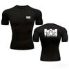 Men Compression Summer Gym Fitness Moisture-Wicking Quick Dry Running T-shirt for Jogging Fitness Sweatshirt Elastic Fitness Sweatshirt Elastic Top
