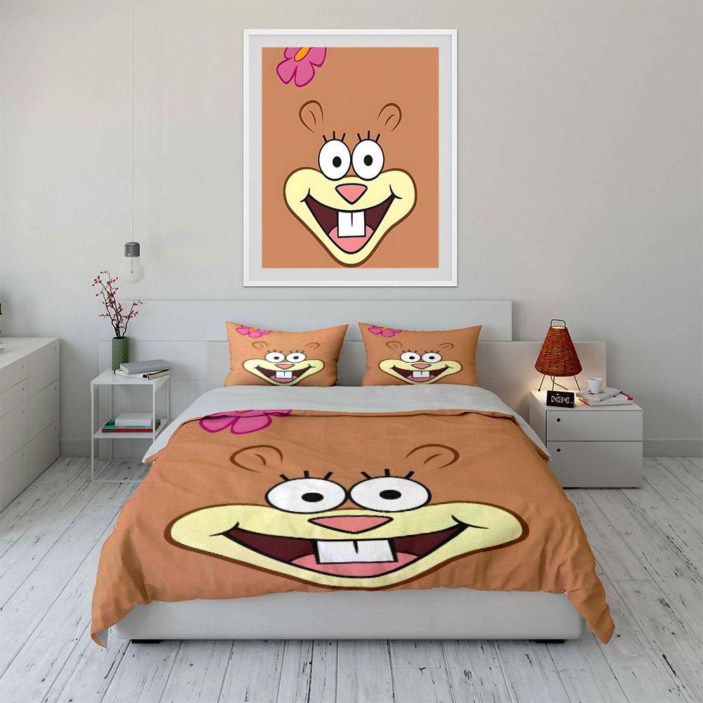 Smiling Squirrel Face Pattern. Bedding Sets Duvet Cover Sets Duvet Covers Pillowcases(1 * Duvet Cover 2 * Pillowcases, Without Duvet Insert)