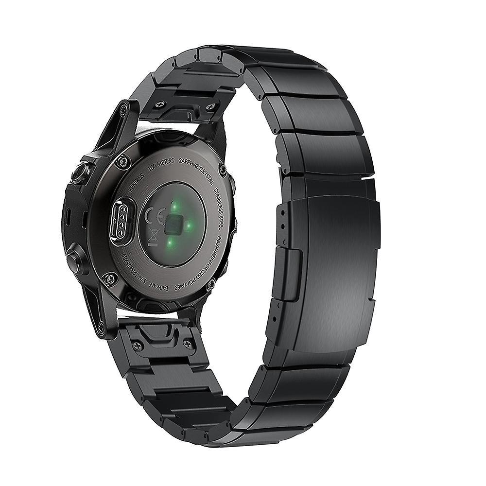 For Garmin Fenix 5S Quick Release Stainless Steel Watch Band Replacement Strap with Folding Clasp