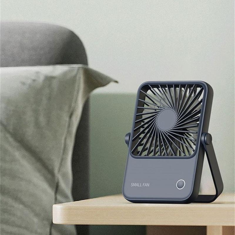 3 Speed Foldable Desk Fan Rechargeable 1200mAh Fan with Foldable Stand USB Fan Quiet for Office Travel Camping