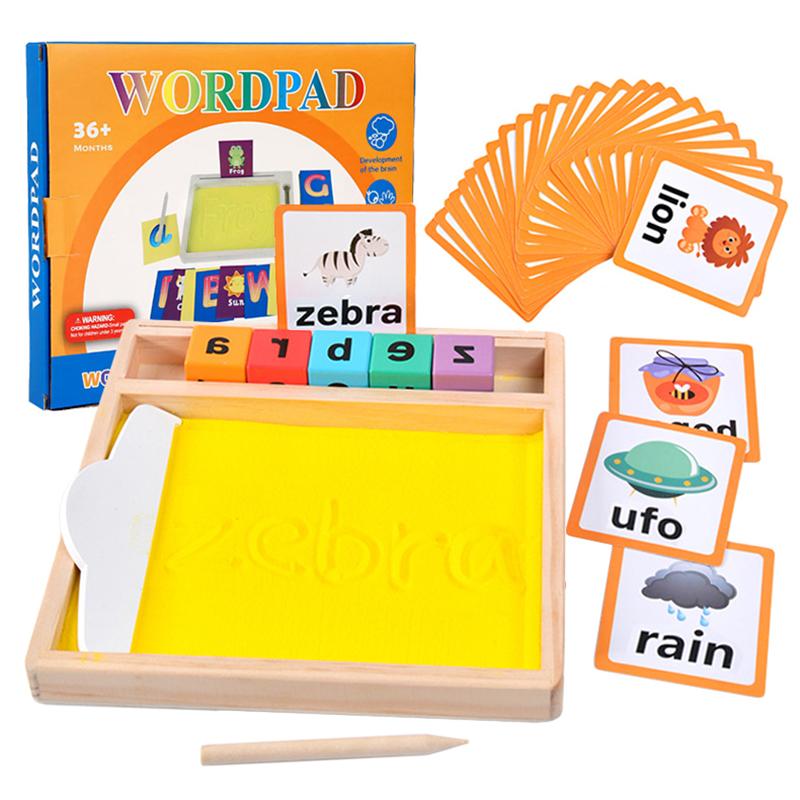 

Монтессори Учебные Пособия Деревянная Песочница Штрихи Букв Детская Ручка для Рисования Песком Контролируемые Сенсорные Игры Набор Souptoy