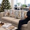 4 Pack Christmas Throw Covers, Decorative Cushion Cases for Home and Sofa Decoration