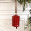 Rustic Christmas Cow Bell Vintage Metal Bell with Jute Rope Handmade Wind Chimes Wall Hanging Decor for Christmas New Year Party Decoration