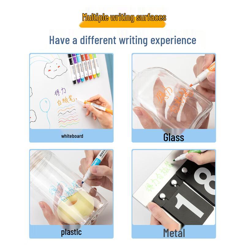 Deli S514 Colored Magnetic Erasable Whiteboard Markers