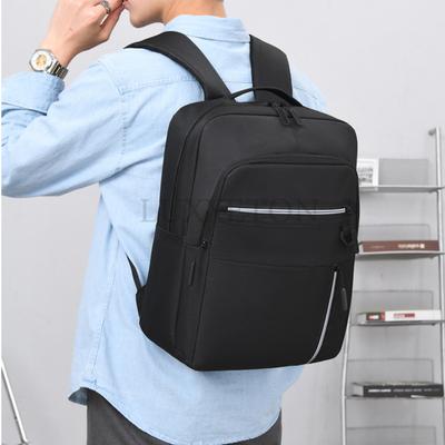 Erkek 15 inç Oxford Polyester Çok Amaçlı Seyahat İş Dizüstü Bilgisayar Sırt Çantası USB Port Seyahat Çantası