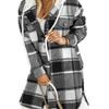 Langer Cardigan für Damen, übergroßer Cardigan mit Kapuze, gemütlicher Kapuzenpullover mit gedrehtem Muster, Kontrastfarbe für dicke Damenjacke