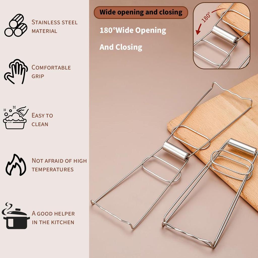 1 Pcs Collapsible Stainless Steel Bowl Gripper Kitchen Tool for Air Fryer Hot Plate Bowl Clip