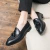 Mens Classic Retro Tassels Loafers Moccasins Men's Slip-on Casual Leather Shoes Men Party Wedding Driving Flats