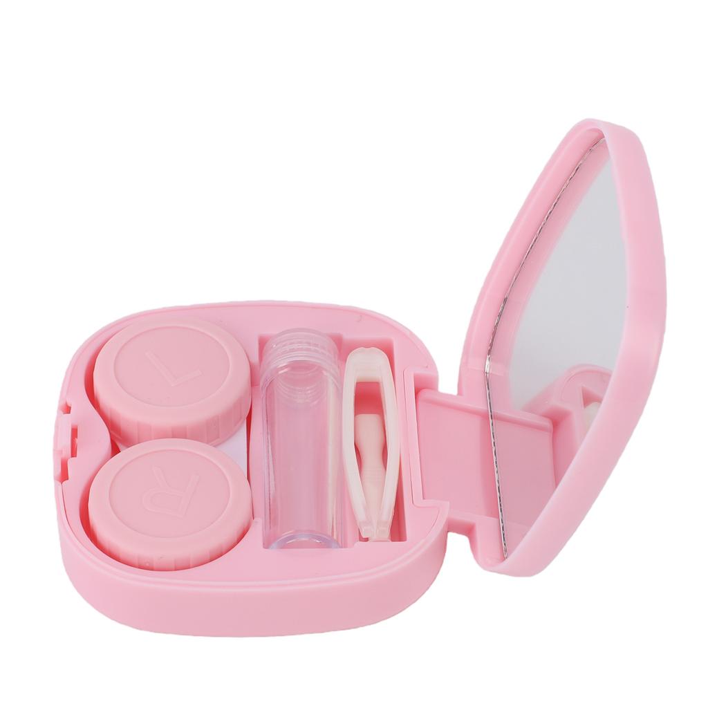 Contact Lens Case Travel Size Eye Colored Contacts Lenses Applicator Remover Tool Kit with Mirror Bottle