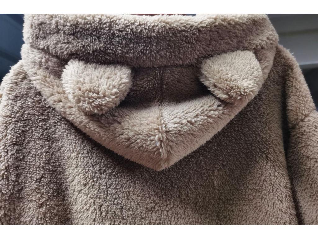 2024 Fluffy Rabbit Ear Hooded Warm Autumn/Winter Sweater