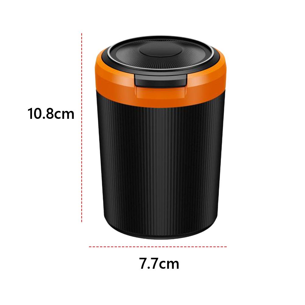 Car Ashtray with Lid Portable Ash Tray with LED Light Mini Car Trash Can Multi-Function Pop Up Ashtray for Car Travel Agency