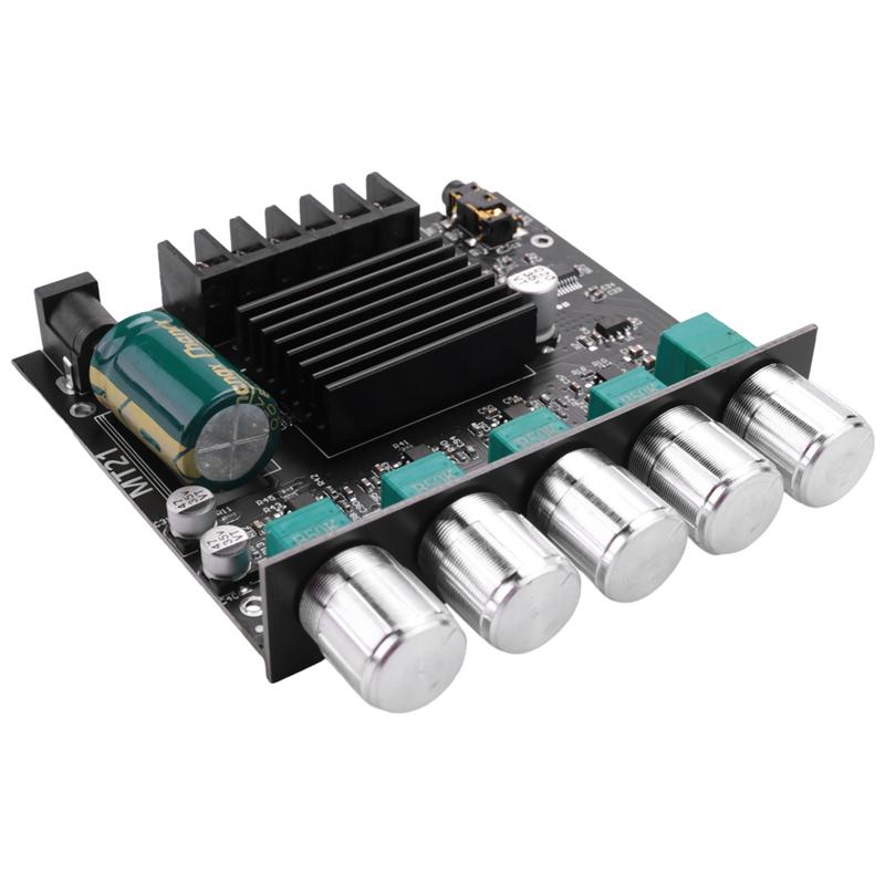 ABUO-ZK-MT21 2.1-Kanal BT5.0+AUX Digitaler Leistungsverstärkerplatine Modul TPA3116 50W x 2 + 100W Hochleistungs-Stereo-Leistungsverstärker
